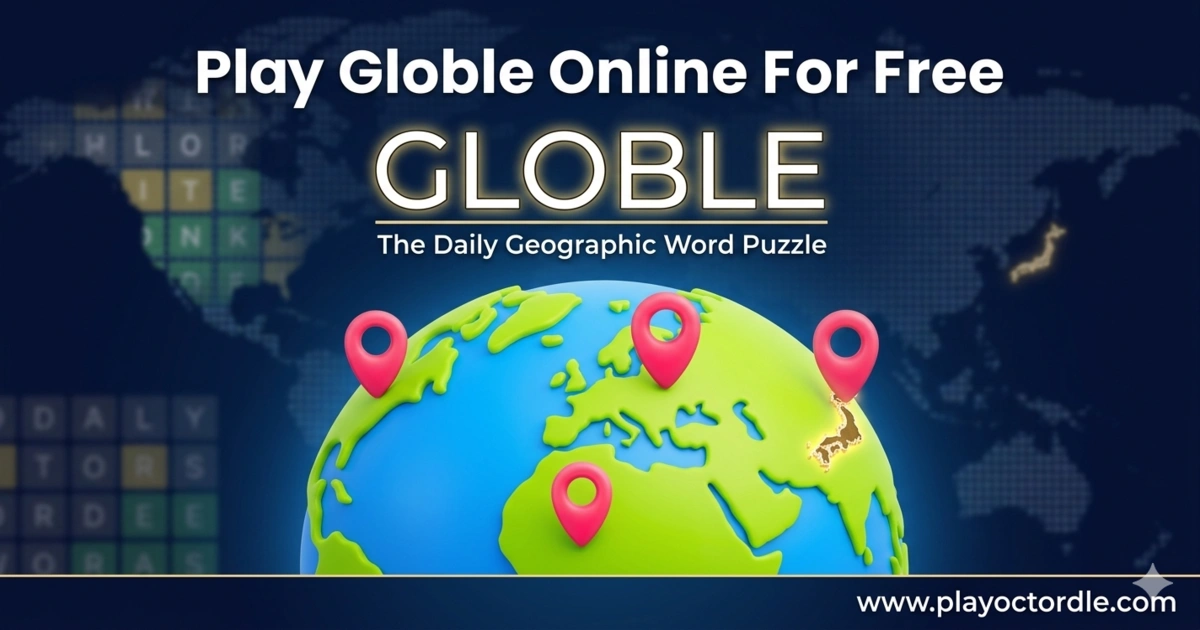 Globle mystery country guessing game on an interactive world map