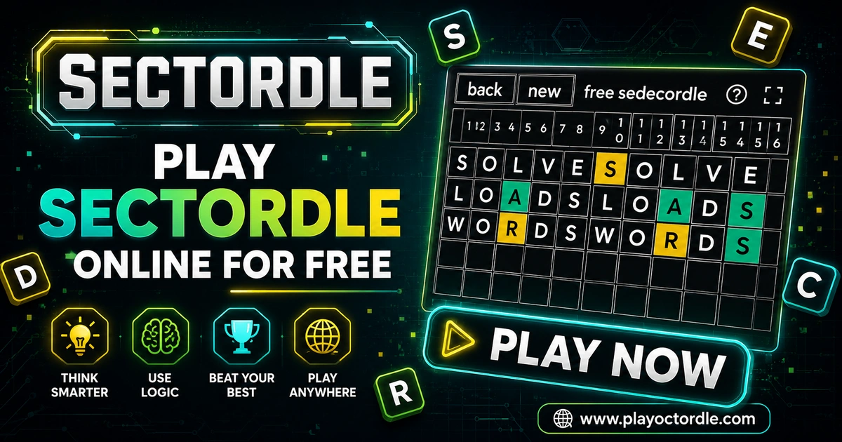 Sectordle 32-grid five-letter word puzzle
