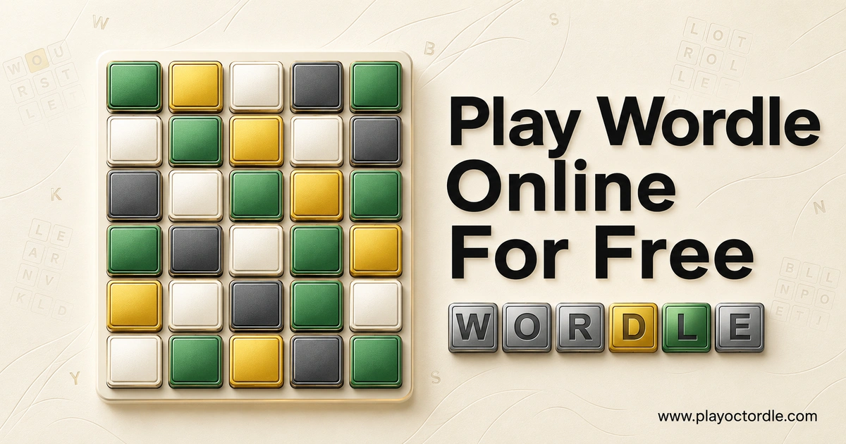Five-letter Wordle puzzle with six rows